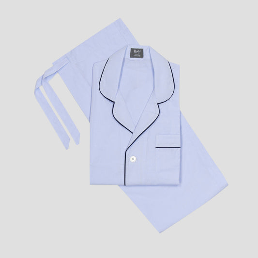 Giza 87 Egyptian Cotton Tailored Fit Pyjamas in Sky Blue
