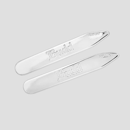 Sterling Silver Budd Emblem Collar Stays
