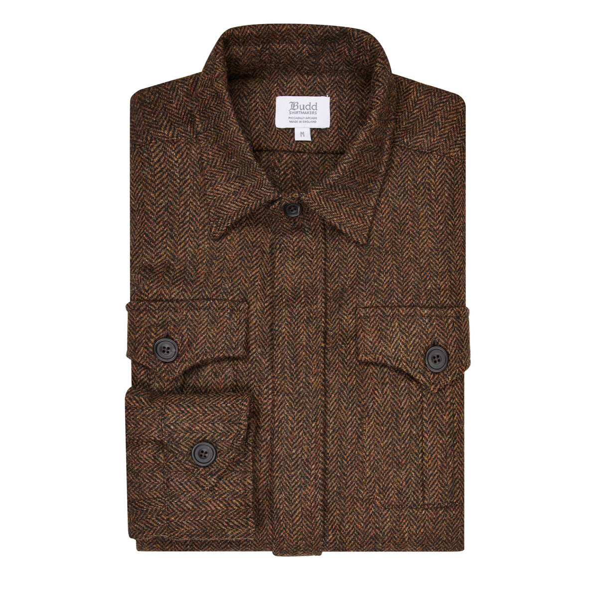 Herringbone Tweed Safari Jacket in Ashdown – Budd Shirtmakers Ltd