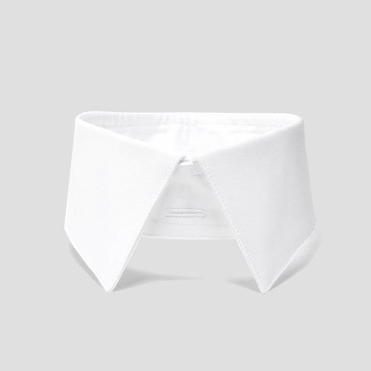 Detachable Soft Bank Collar in White
