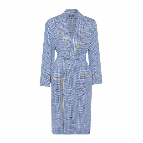 chinese dress ladies Loungeable Womens Blue Check Hooded Dressing Gown – Slumber Hut