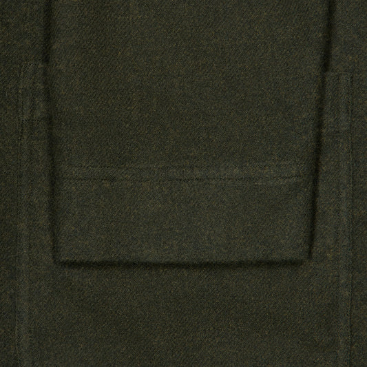 English Wool Flannel Chore Jacket in Loden Green