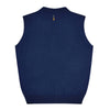 Leven Fine Merino Quarter Zip Gilet in Cobalt Blue