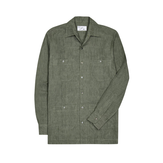 Signature Guayabera Shirt in Khaki