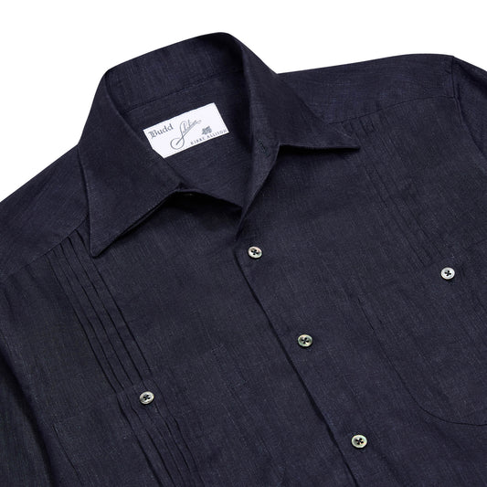 Signature Guayabera Shirt in Navy