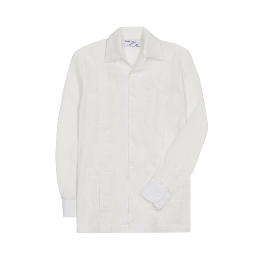Signature Guayabera Shirt in White