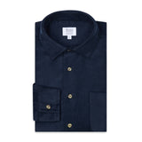 Casual Fit Moleskin Overshirt in Navy