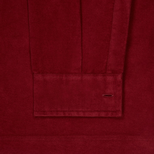 Casual Fit Moleskin Overshirt in Wine