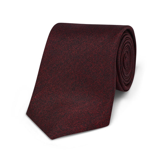 Panama Silk Herringbone Tie in Wine