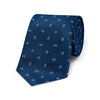 Teardrop Motif Woven Silk Tie in Blue