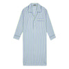 Multi Stripe Poplin Nightshirt in Blue and Green