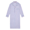 Multi Stripe Poplin Nightshirt in Blue and Pink