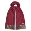 Harlequin Polka Dot Silk Twill Scarf in Wine