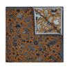 Woodland Animals Silk Pocket Square in Copper