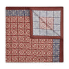 Byzantine Mosaic Silk Pocket Square in Wine