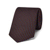 Miniature Diamond Motif Silk Tie in Wine