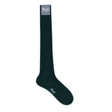 Winter Wool Long Socks in Bottle Green