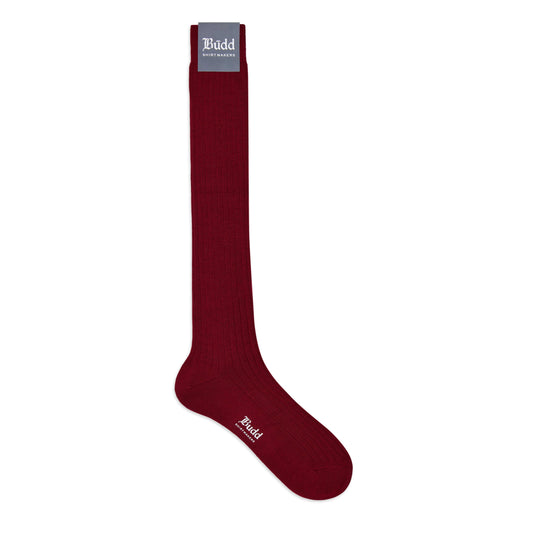 Winter Wool Long Socks in Claret