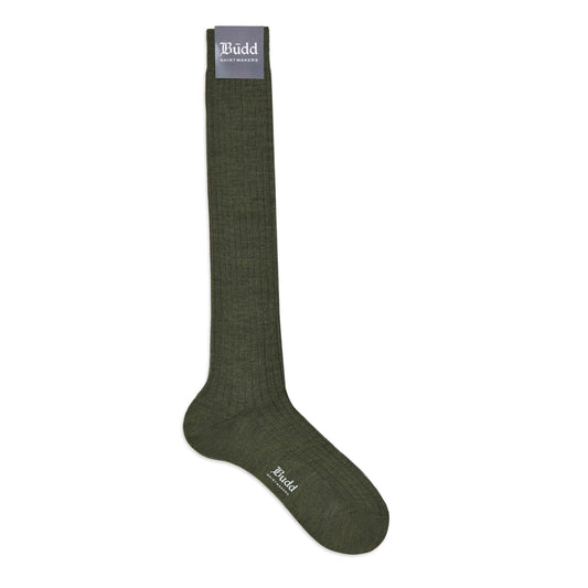 Winter Wool Long Socks in Khaki