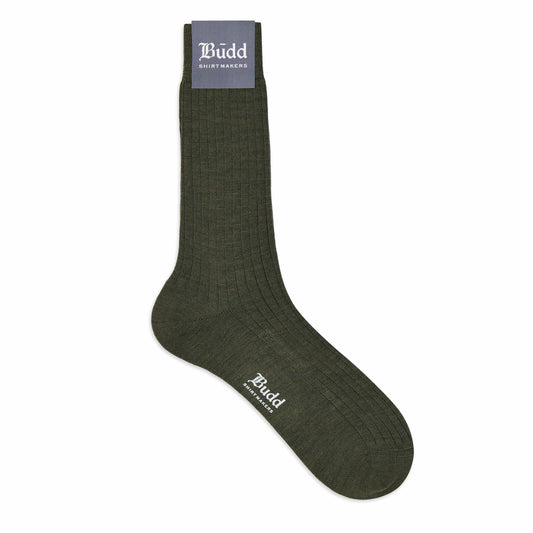 Winter Wool Short Socks in Khaki