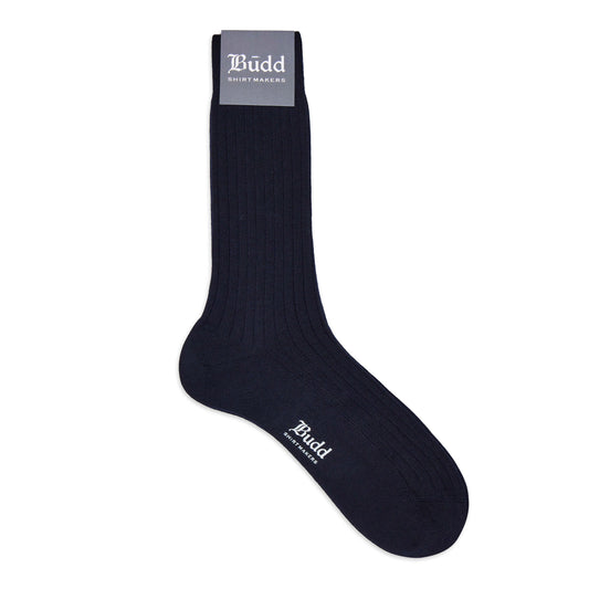 Winter Wool Short Socks in Navy