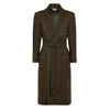 Heritage Tweed Silk Lined Dressing Gown in Chestnut Brown