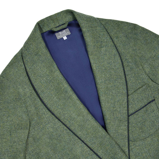 Heritage Tweed Silk Lined Dressing Gown in Cheviot Green