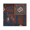 Mughal Hunt Silk and Wool Pocket Square in Brown