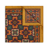 Paisley Mosaic Silk Pocket Square in Amber