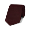 Plain Silk Hopsack Tie in Burgundy