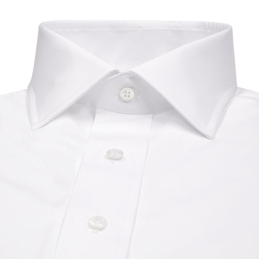 Tailored fit Double Cuff Poplin Shirt with Bank Collar