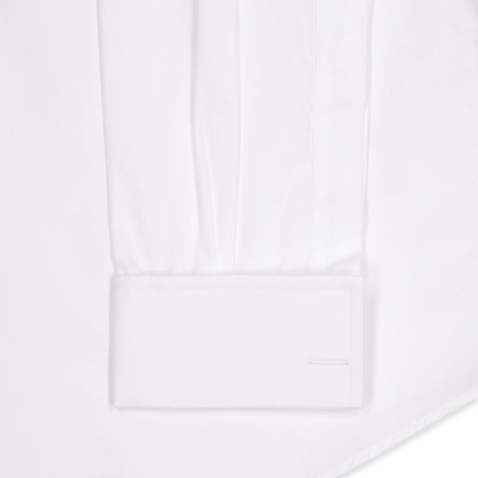 Tailored fit Double Cuff Poplin Shirt with Bank Collar