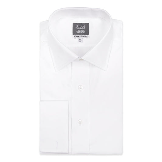 Tailored fit Double Cuff Poplin Shirt with Bank Collar