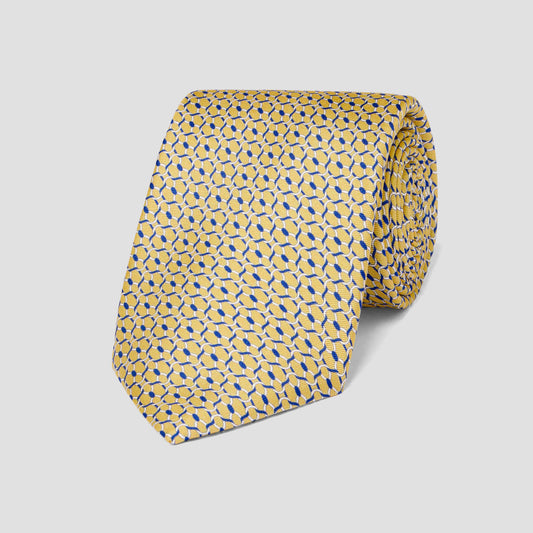Imperial Chain Foulard Tie in Yellow