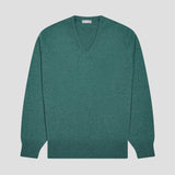 Scottish Cashmere V Neck Sweater in Burlington Blue