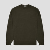 Scottish Cashmere Crewneck Sweater in Loden Green