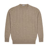 Bowhill Scottish Cashmere Cable Knit Jumper in Stoneage Beige