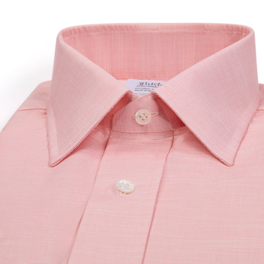Classic Fit Swiss Twill Button Cuff Shirt in Pink