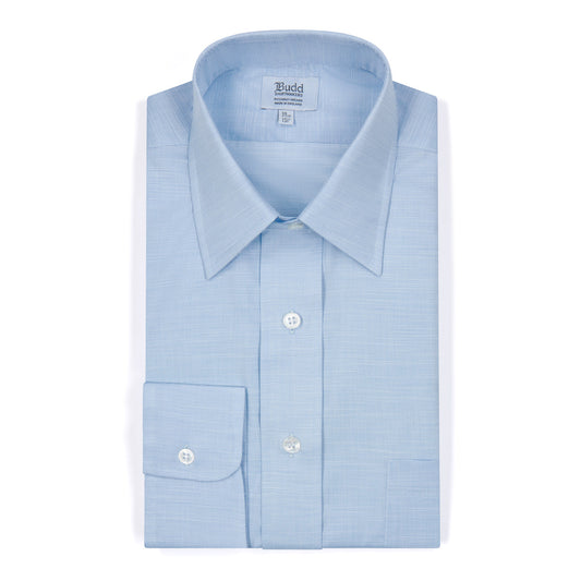 Classic Fit Swiss Twill Button Cuff Shirt in Sky Blue