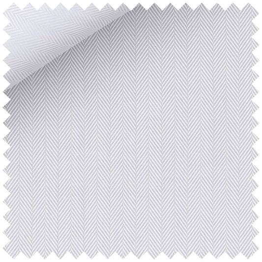 Grey Herringbone Cotton Twill