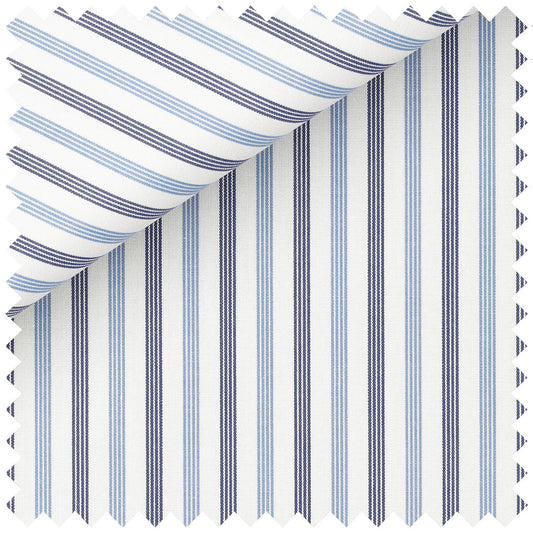 Bengal Multi stripe in Sky Blue and Navy