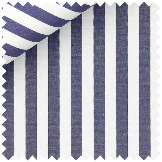 Navy and White Poplin Candy Stripe