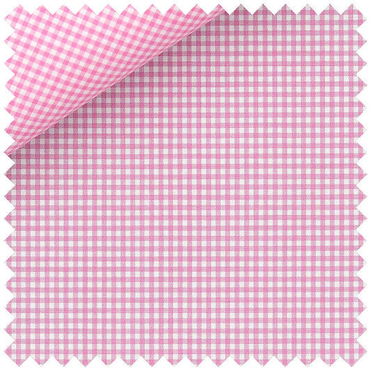 Pink Zephir Cotton Gingham Check