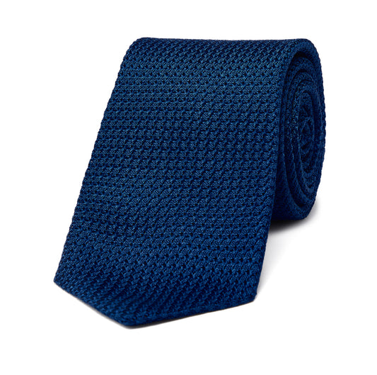 Plain Silk Grenadine Tie in Royal