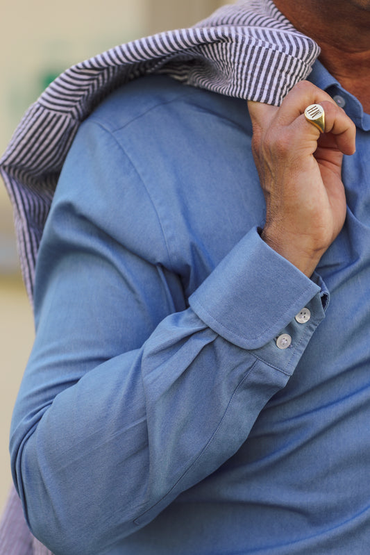 cocktail cuff dress shirt Ecru Fine Twill Cocktail Cuff Shirt Anthony Sinclair