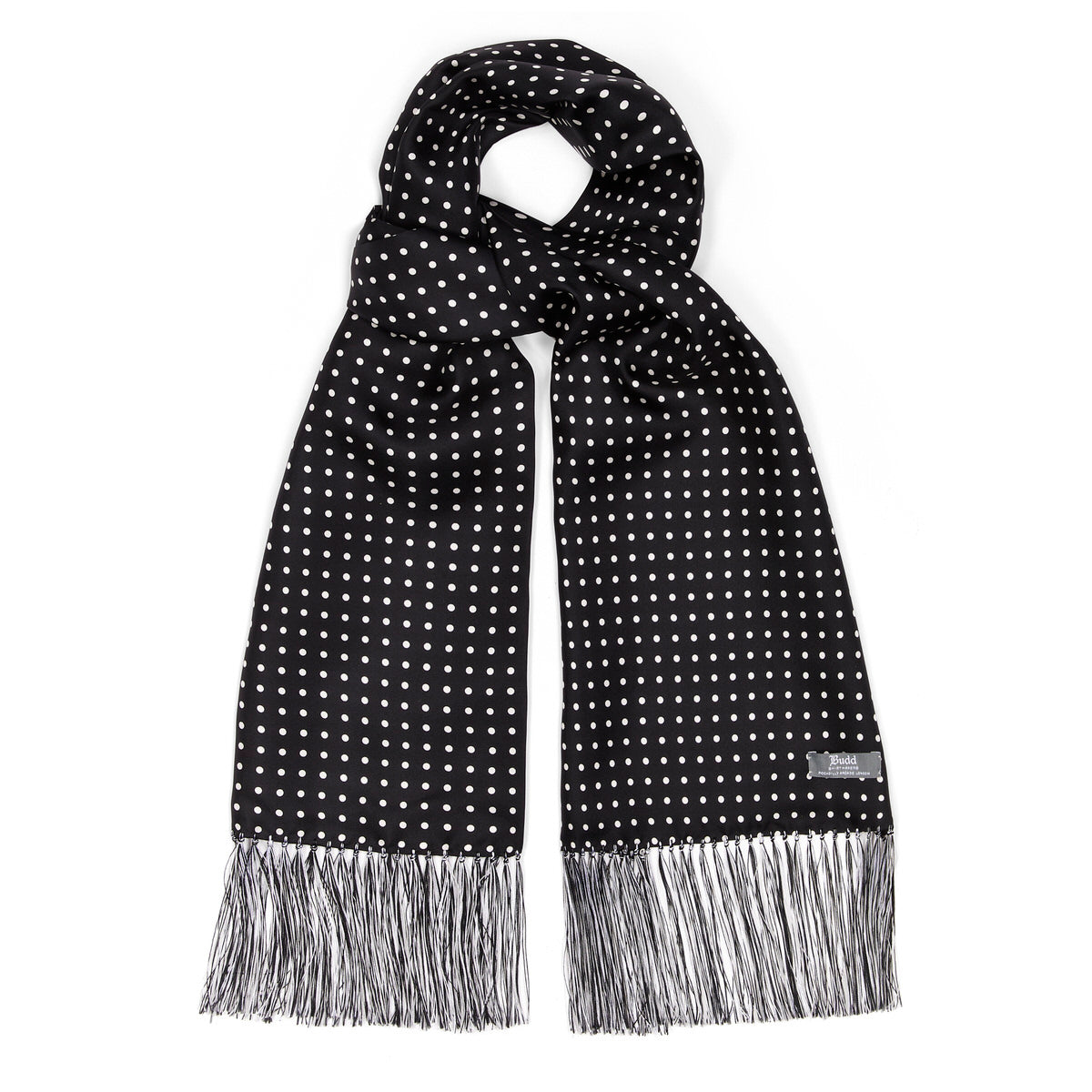 black and white polka dot shawl