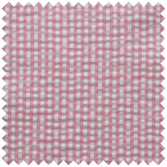 Pink gingham seersucker