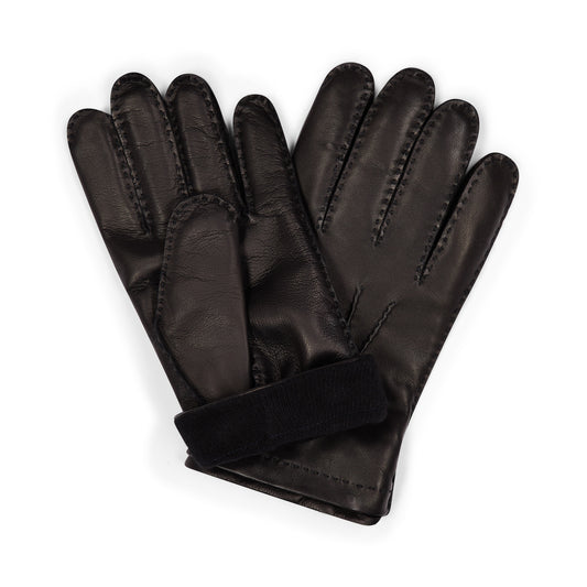 Nappa Gloves with Cashmere Lining in Black