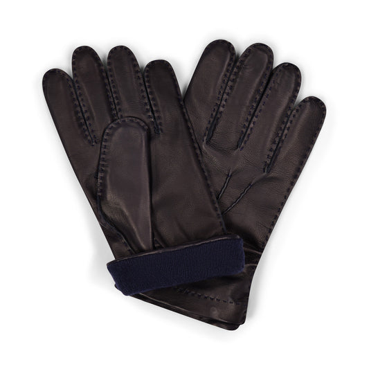 Nappa Gloves with Cashmere Lining in Navy