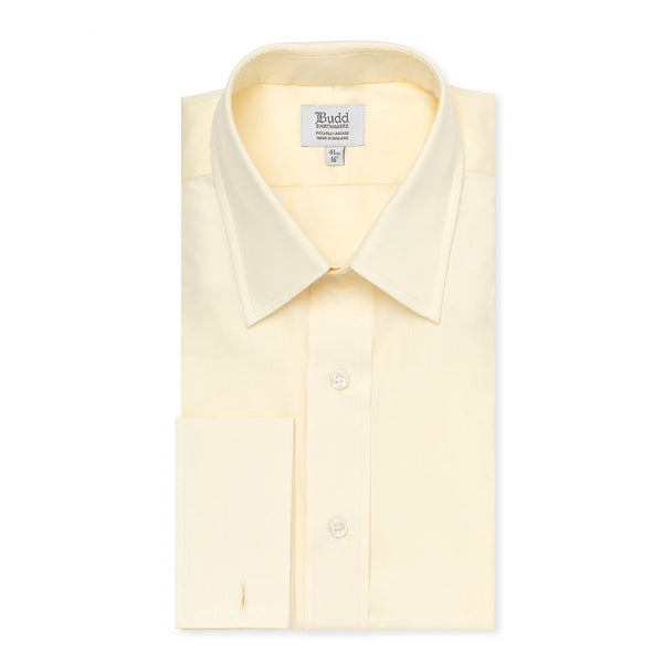 Classic Fit Swiss Poplin Shirt in Cream